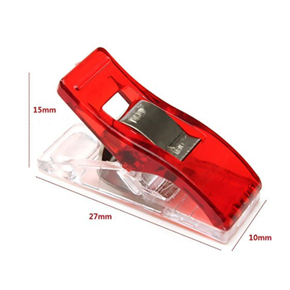 Small, Medium and Large Cartoon White and Red Strong Transparent Edging Mini Colorfulful Plastic Ax Long Tail Patchwork Sewing Clip