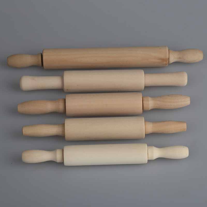 Фабричное предложение, маленькая скалка из лотосового дерева, деревянная палочка для лапши, игрушка для детей