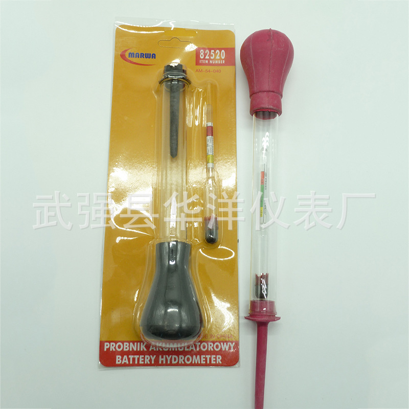 Factory wholesale electrolyte hydrometer electrolyte battery liquid electro-hydraulic glass tube hydrometer density meter