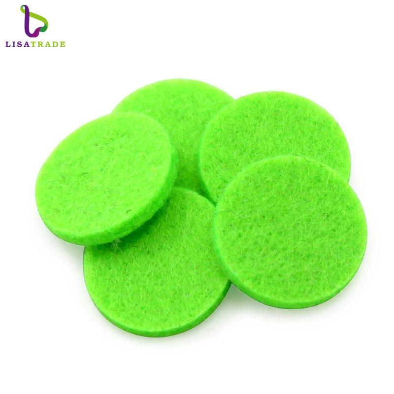 in stock stock round aromatherapy cotton/fiber cotton core can drop essential oil for 20/25/30MM aromatherapy pendant