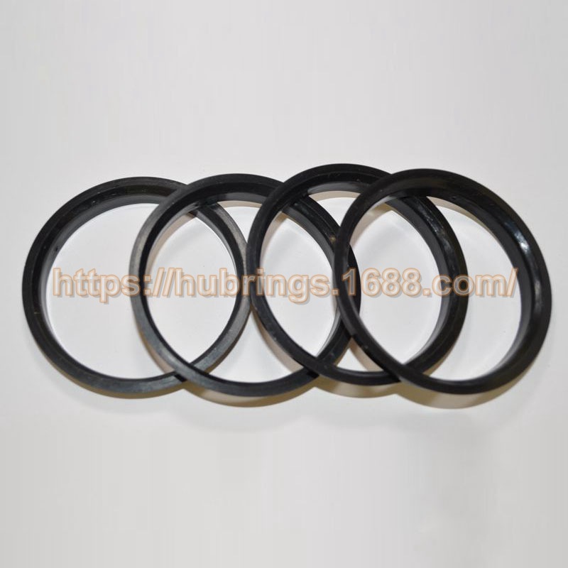 Plastic 66.6-57.1 Wheel Hub Center Hole Reducing Ring, Wheel Hub Center Hole Adjustment Sleeve, 4 Pieces Per Set