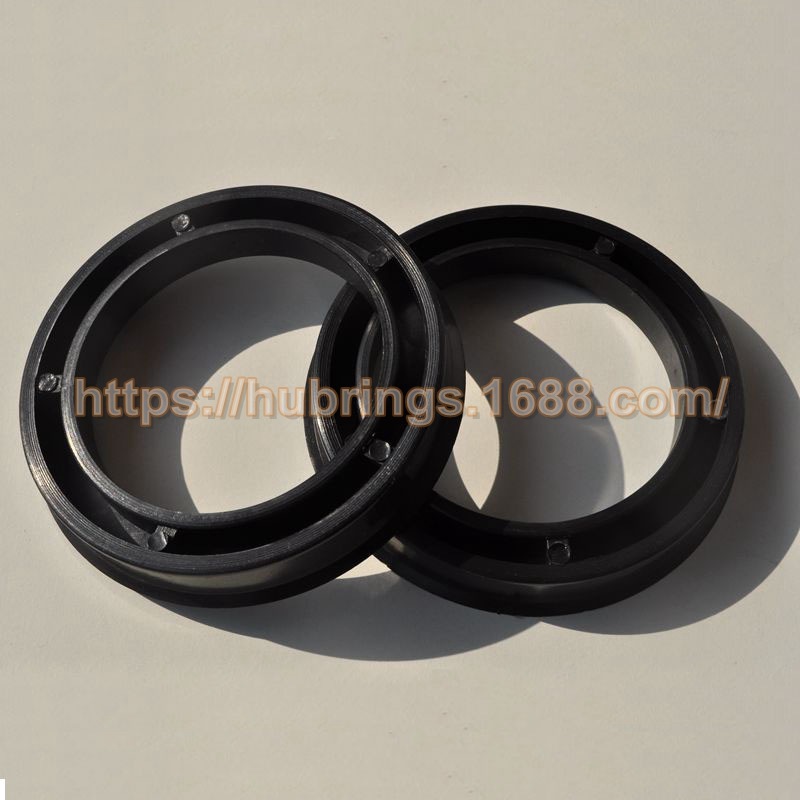 Plastic 66.6-57.1 Wheel Hub Center Hole Reducing Ring, Wheel Hub Center Hole Adjustment Sleeve, 4 Pieces Per Set