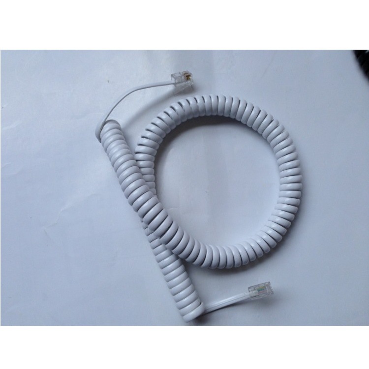 Telephone Handset Cord, Landline Spring Cord, Coiled Telephone Cord, Telephone Curve, Telephone Spiral Cord