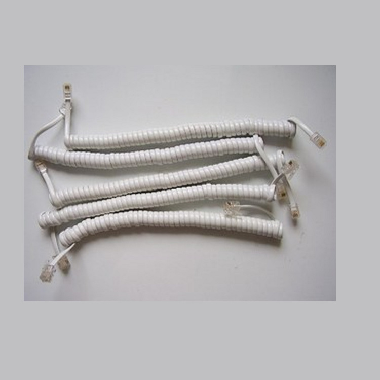 Telephone Handset Cord, Landline Spring Cord, Coiled Telephone Cord, Telephone Curve, Telephone Spiral Cord