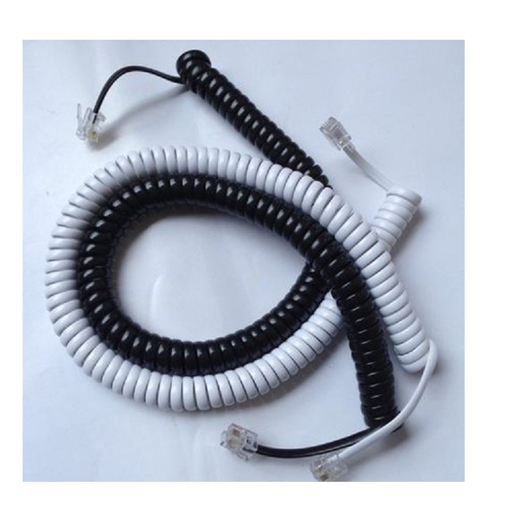 Telephone Handset Cord, Landline Spring Cord, Coiled Telephone Cord, Telephone Curve, Telephone Spiral Cord