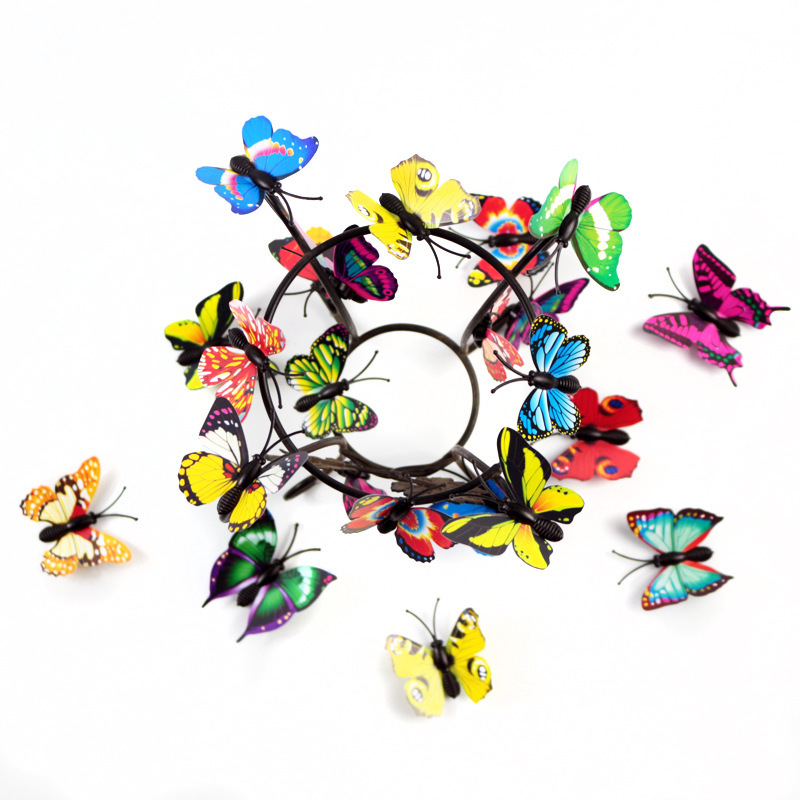 4cm simulation Butterfly 3D wall stickers butterfly hairpin accessories Crystal mud decorations factory direct sales