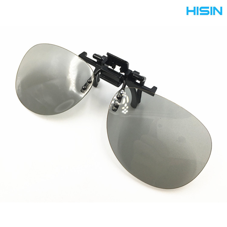 Hot-selling style myopia people with 3d glasses clip lens square clip hanging film 3d cinema glasses
