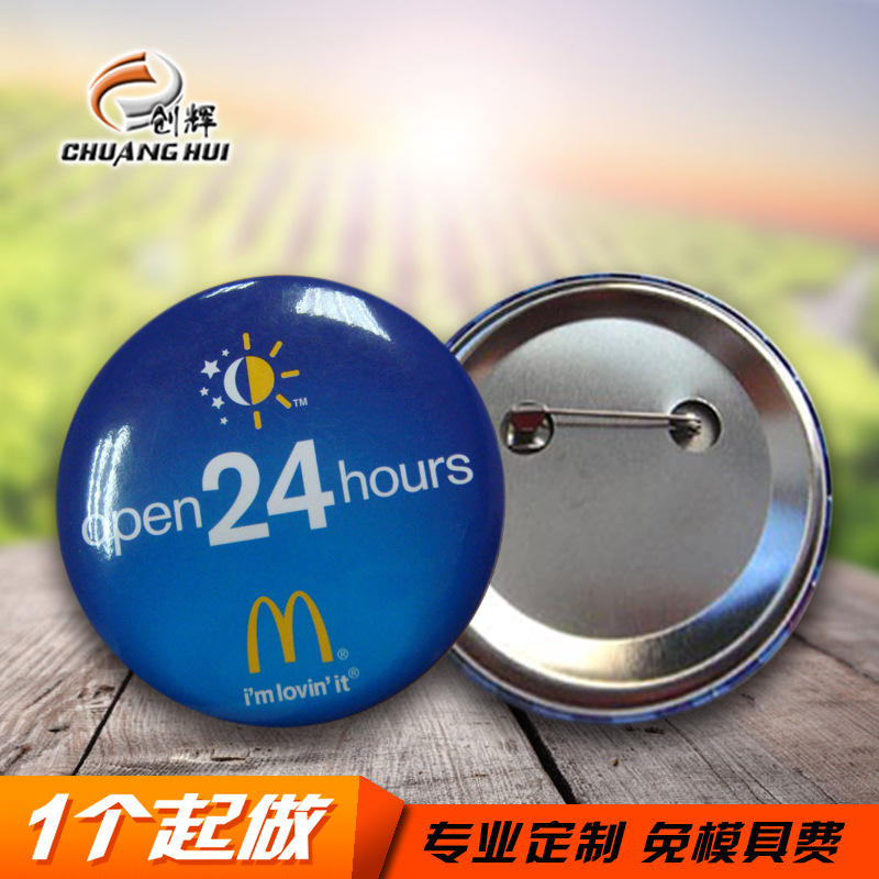 Разные спецификации значков, значки из жести, персонализированные логотипы, мультяшные значки