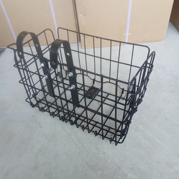 Mountain bike basket bicycle hanging basket removable iron basket hook separation adjustable