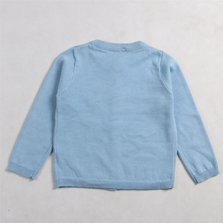 2022 autumn and winter small and medium-sized children's clothing love embroidered cardigan cotton knitted cardigan children's coat