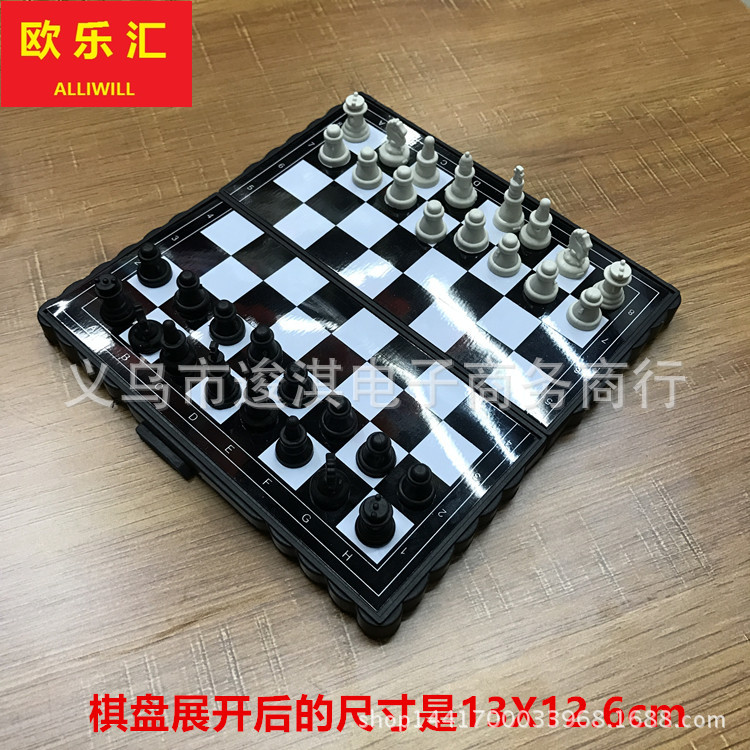 Поставка AliExpress Amazon портативные складные магнитные карманные пластиковые шахматы