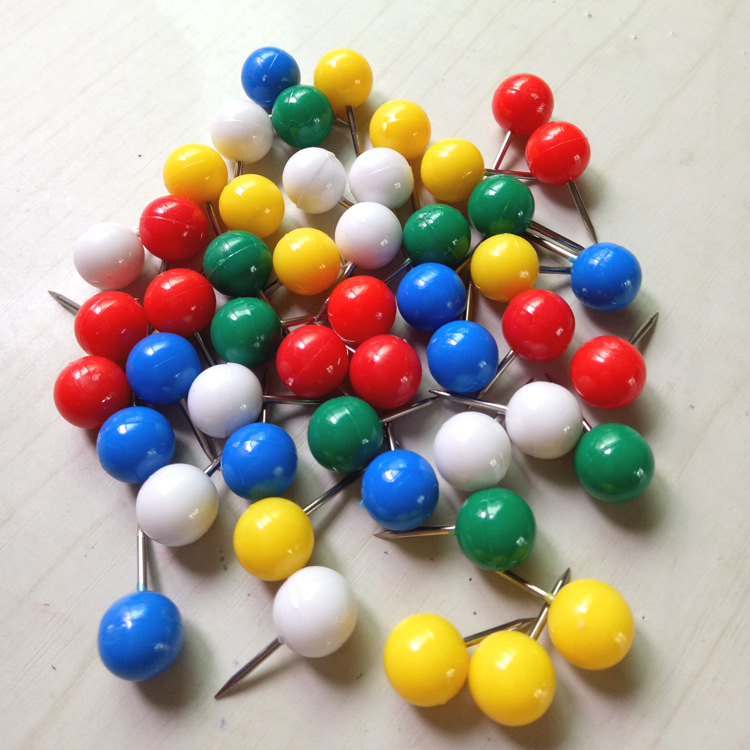 Round ball cork I-shaped nail color art nail painting pin cork message board pin earth nail