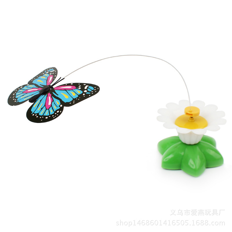 Factory Electric Jitter Butterfly Hummingbird Small Bee Pet New Product Rotating Around Flowers Doby Cat Doby Butterfly Toy