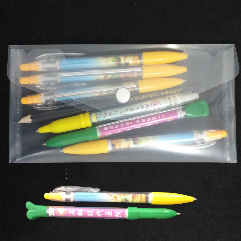 Special pencil case for exam small bag PP stationery bag button bag pencil bag plastic three-dimensional pencil case student Pencil Case