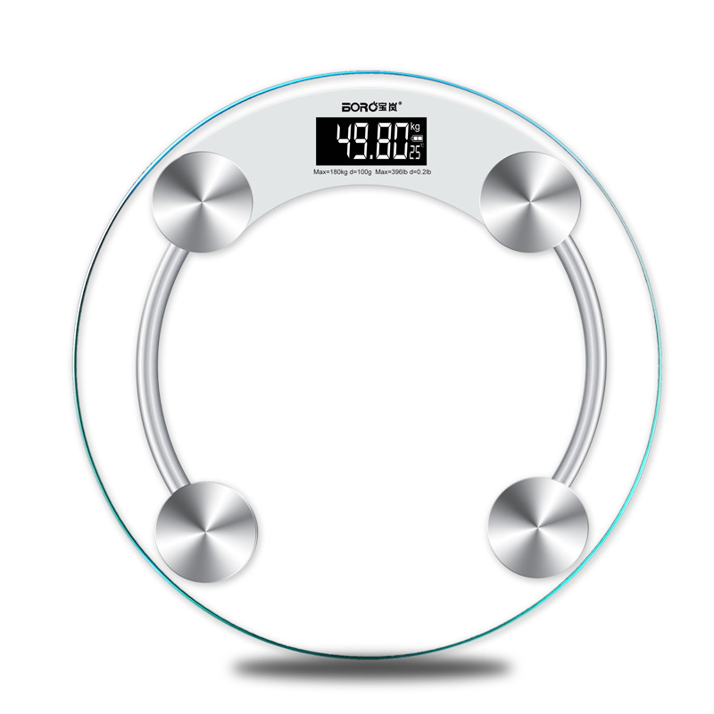 Baolan Round Home Smart Electronic Health Weight Scale Human Body Scale Adult Glass Scale Cross-Border Advertising Gift Scale
