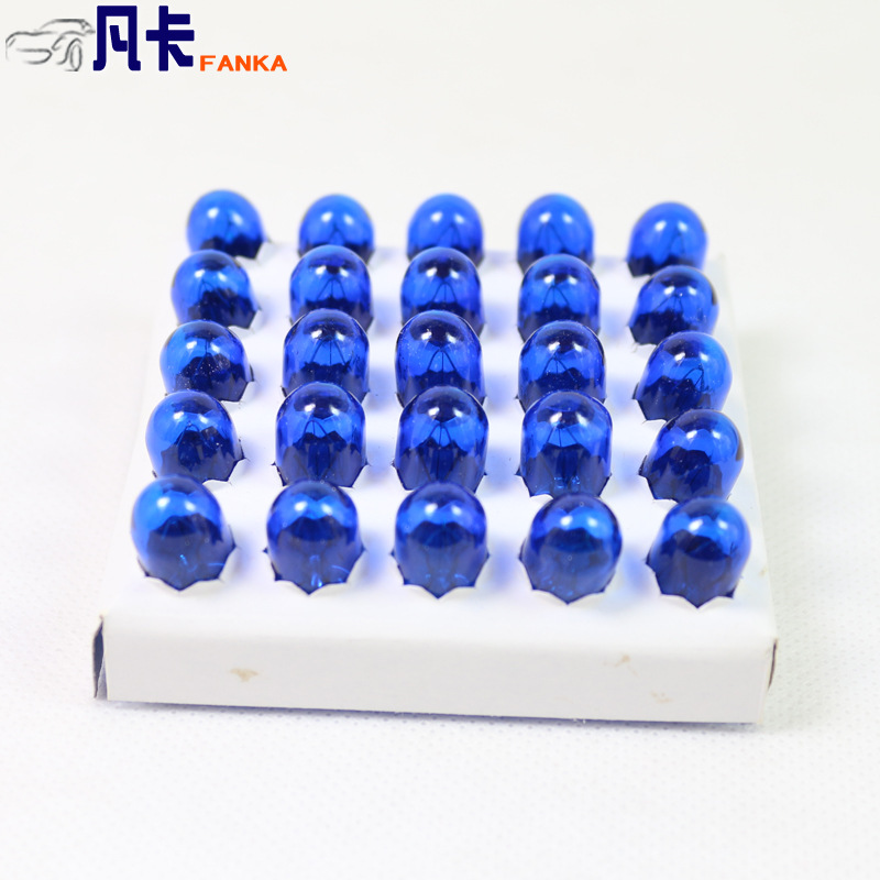 Car width indicator lamp instrument lamp T10 insert bubble 12v width indicator lamp plated blue amber green car bulb