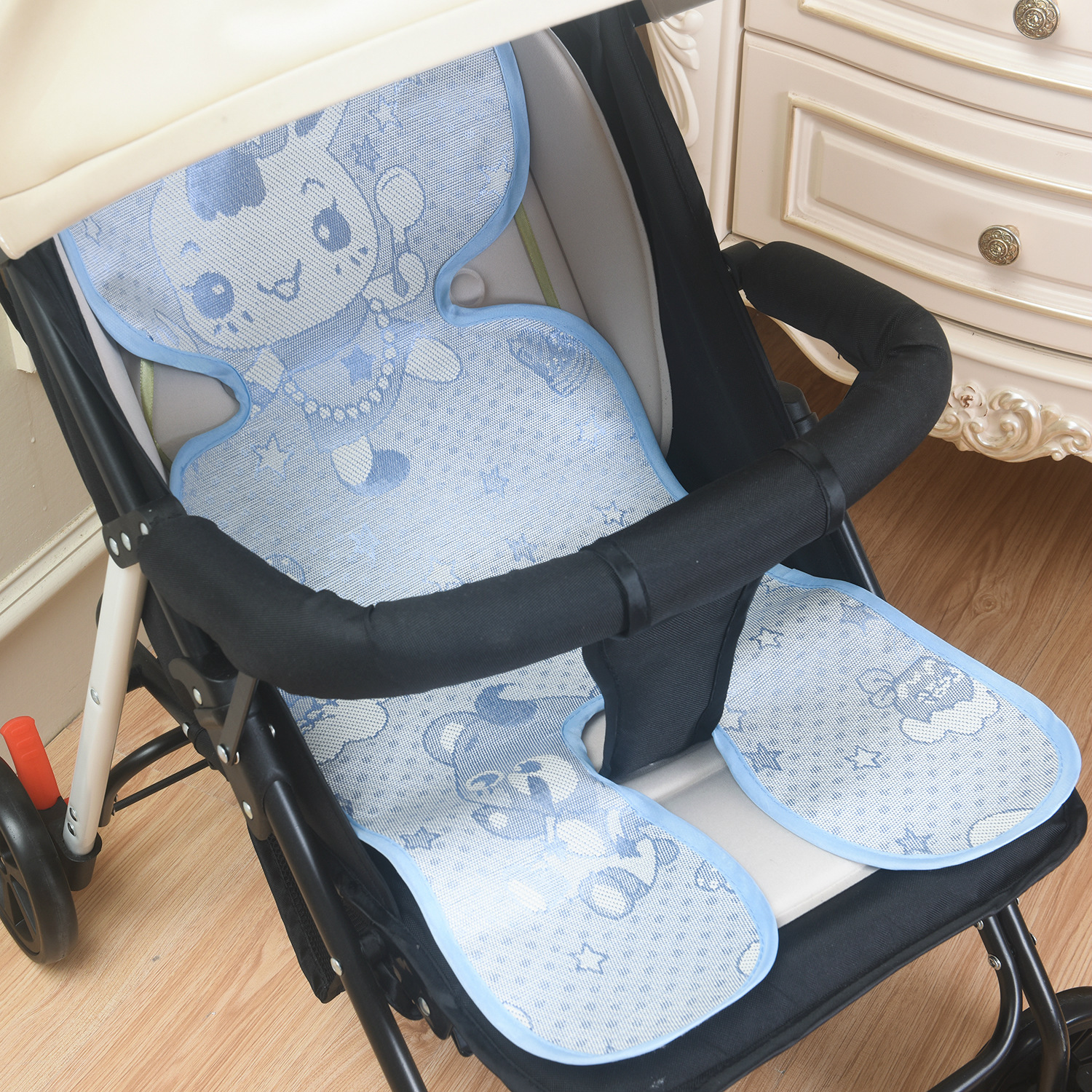 Baby's Summer Mat 5-point Baby Stroller Summer Mat Baby Stroller Linen Straw Mat Umbrella Car Summer Mat Rattan Mat Dining Chair Summer Mat
