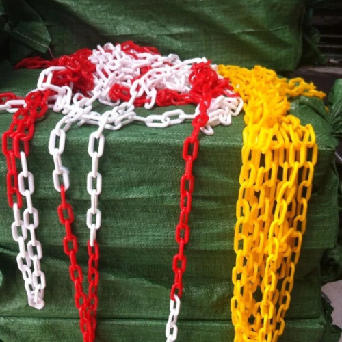 Plastic Chain Red and White/Yellow and Black Warning Chain 6mm Road Cone Connection Chain Hotel Isolation Chain Transportation Equipment