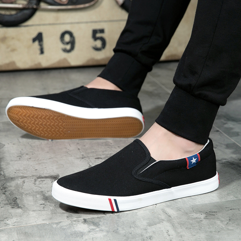 2024 Spring New Cloth Shoes Men's Canvas Shoes Large Size Cloth Shoes New White Shoes Canvas Shoes Manufacturer Wholesale