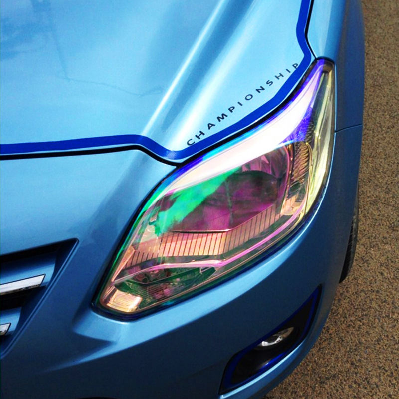 Car Headlight Film Magic Color Chameleon Car Light Color Change Film Tail Light Fog Light Transparent Headlight Color Film 12 Color