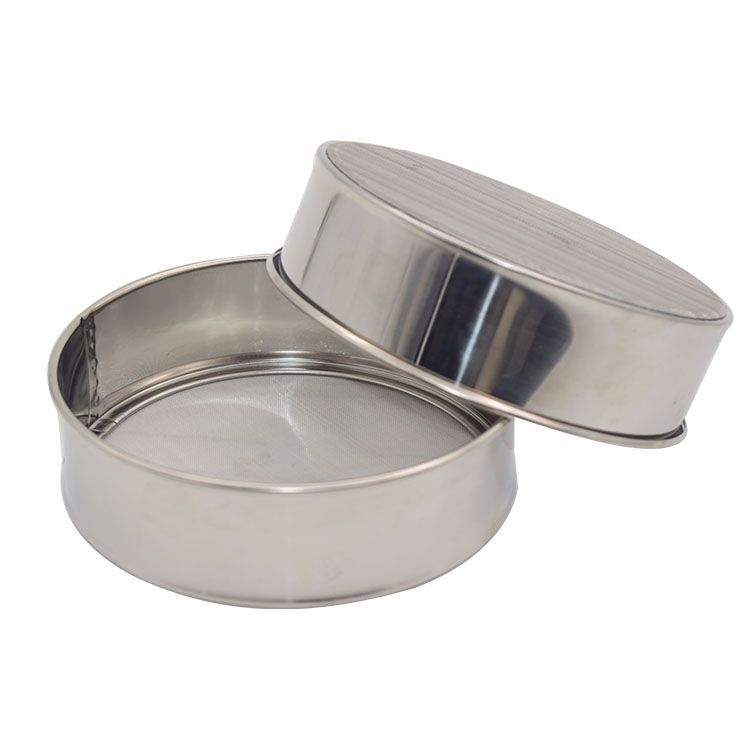 Stainless Steel Flour Sieve Baking Rice Flour Tool Handheld Round 40 Mesh/60 Mesh Powdered Sugar Sieve Flour Sieve Mesh