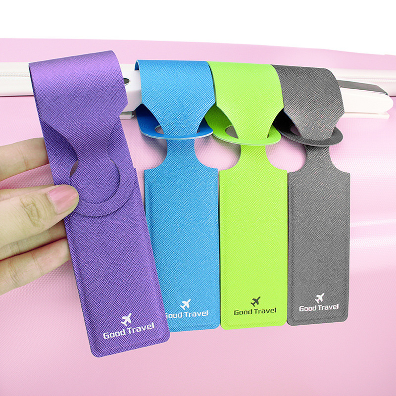 Luggage tag creative integrated PU luggage tag boarding pass travel portable luggage check card identification card