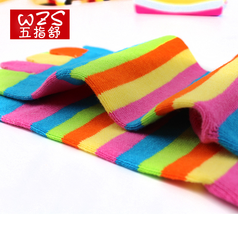 Five-Finger Socks for Women, Cotton Mid-Tube Colorful-Finger Cotton Socks, Four-Season Manufacturer Wholesale Processing, Sweat-Absorbent and Anti-Five-Toe