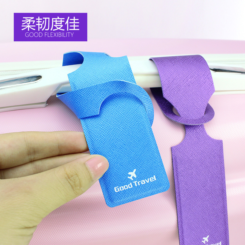 Luggage tag creative integrated PU luggage tag boarding pass travel portable luggage check card identification card