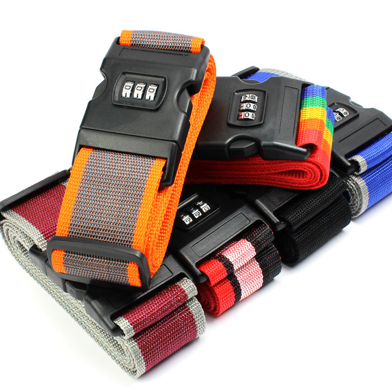 Luggage case binding strap Suitcase binding case with one-word cross combination lock binding case with trolley case packing belt