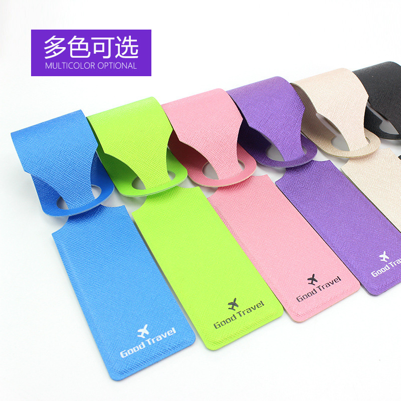 Luggage tag creative integrated PU luggage tag boarding pass travel portable luggage check card identification card