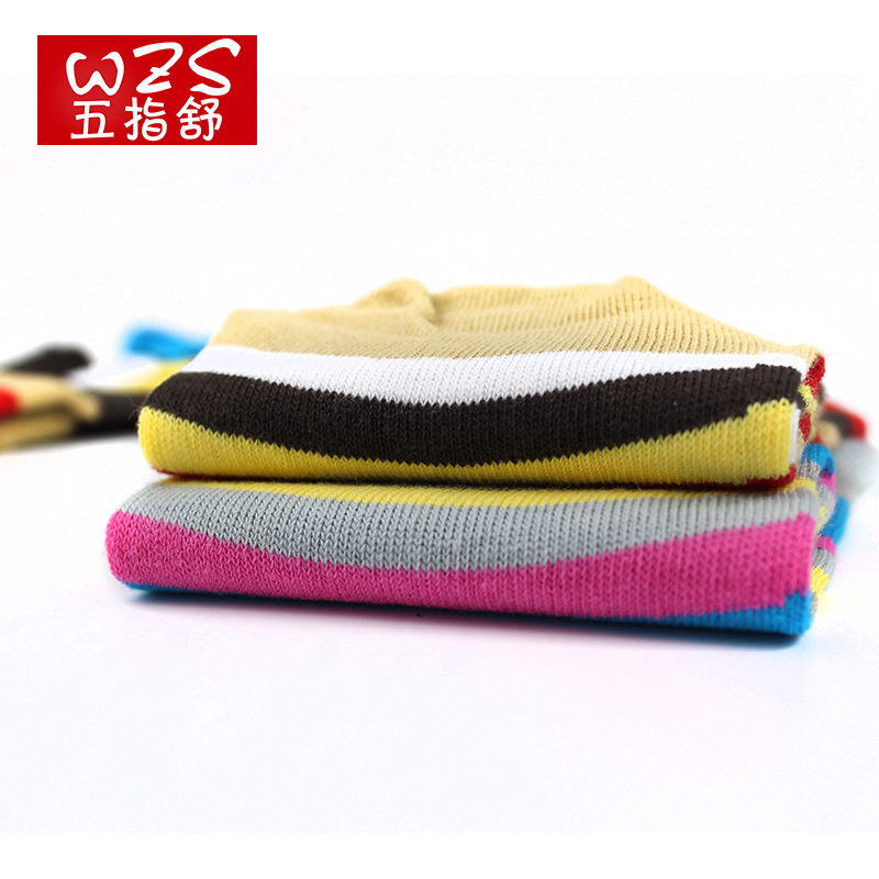 Five-Finger Socks for Women, Cotton Mid-Tube Colorful-Finger Cotton Socks, Four-Season Manufacturer Wholesale Processing, Sweat-Absorbent and Anti-Five-Toe