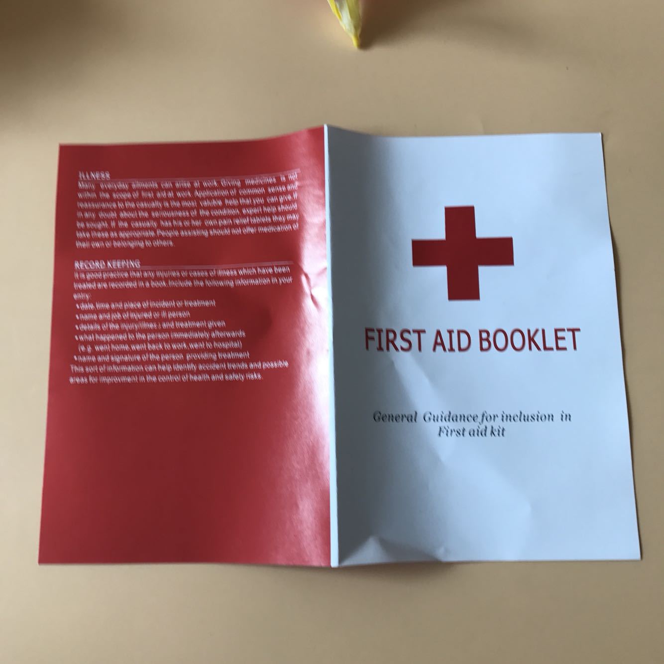 Color Printing Instructions First Aid Manual First Aid Kit Accessories First Aid Small Common Sense English First Aid Instructions