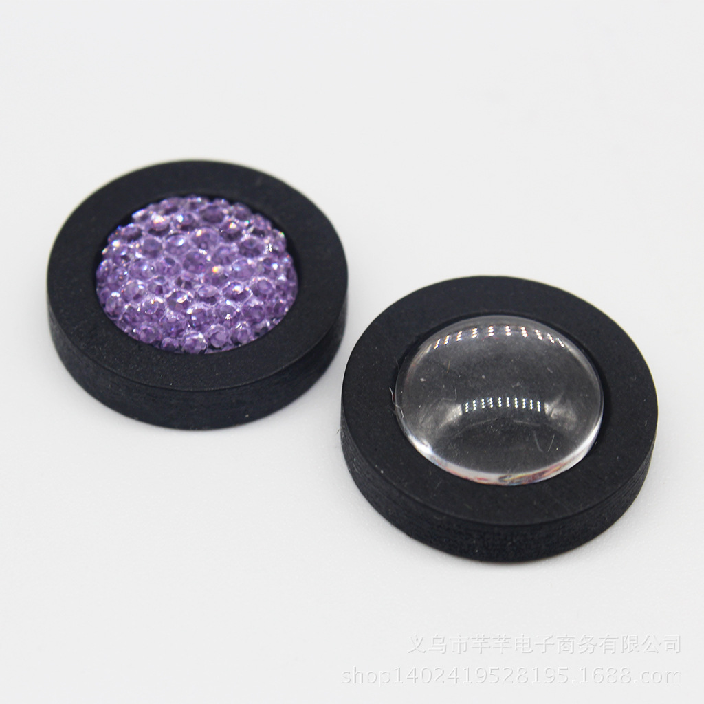 Qianyan Log Round Time Gem Base DIY Jewelry Material Accessories Glue Retro Base Wooden Base