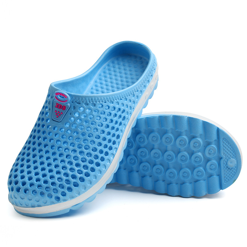 Summer Men's and Women's Garden Shoes, Bird's Nest Couple Outdoor Hollow Breathable Sports Beach Clogs, Non-Slip Beach Shoes