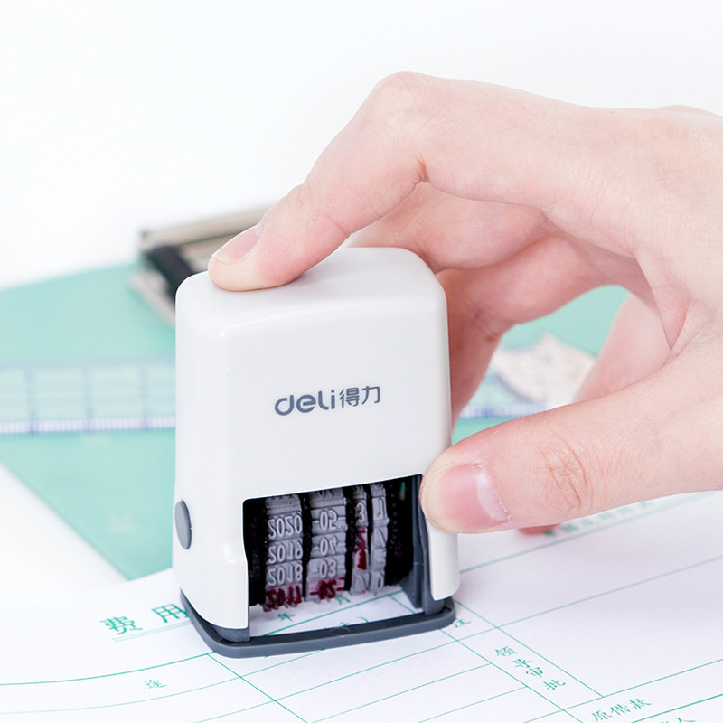 Deli automatic ink date stamp 79951 Year Month Day adjustable time stamp production date coding machine