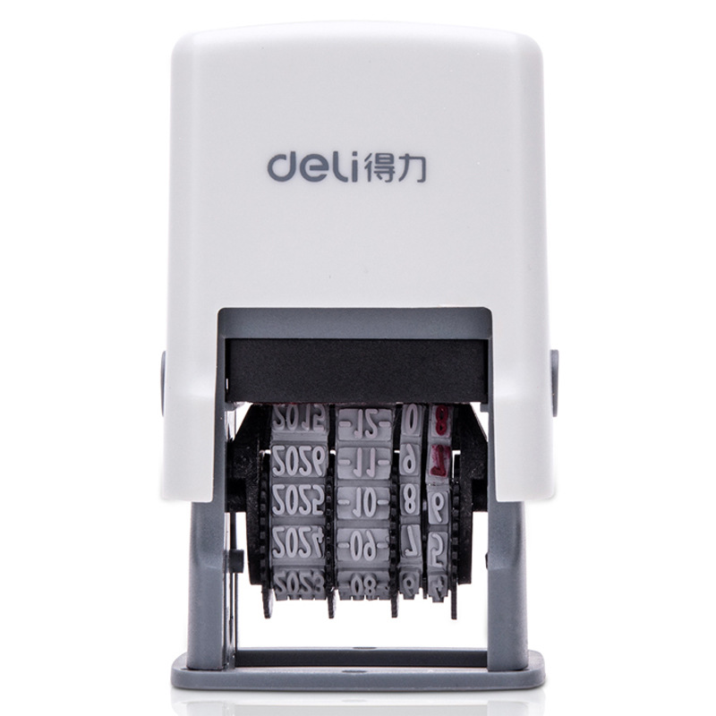 Deli автоматический чернильный штамп даты 79951, год, месяц, день, регулируемый штамп, кодировочная машина даты производства