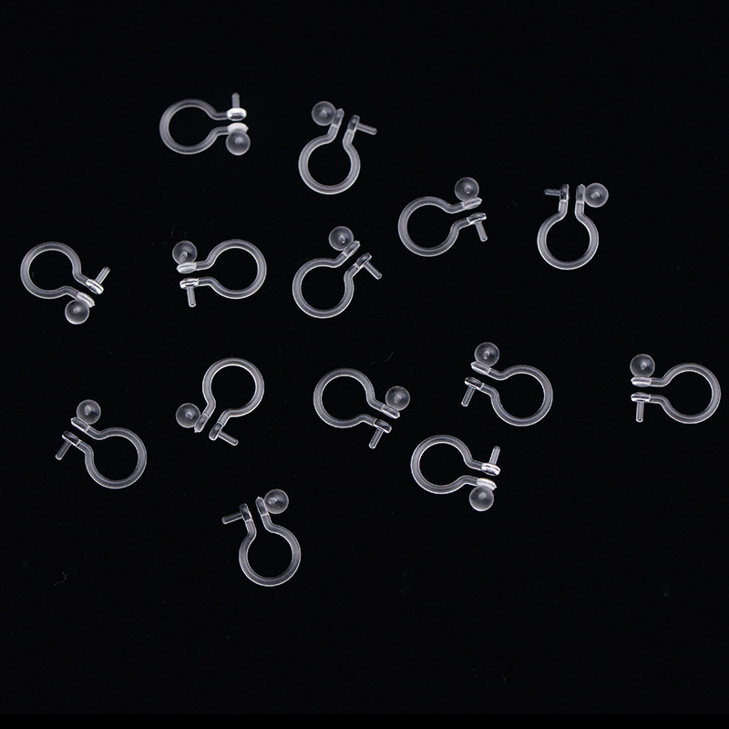 No Ear Holes Simple U-shaped Earring Clip DIY Earrings Accessories Transparent Resin Invisible Ear Clip Converter Women Wholesale