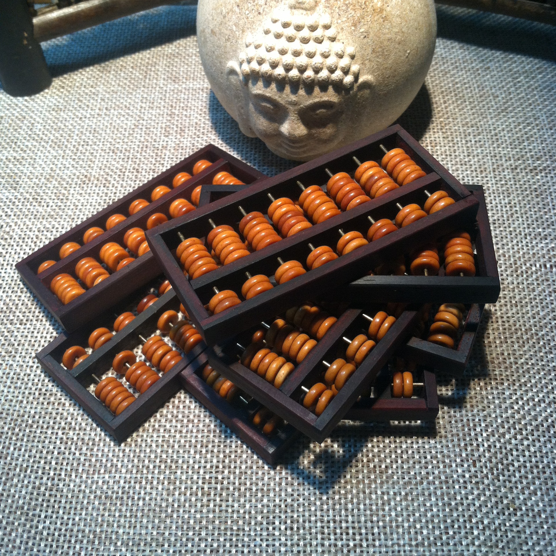 Olive Nuclear Carving Abacus Big Leaf Red Sandalwood Border Small Abacus Car Hanger Play Small Pendant Pendant Olive Nuclear Pendant