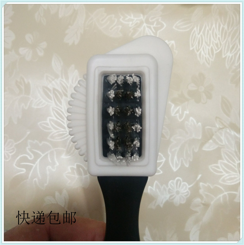 Three-sided suede brush double-sided copper wire brush suede deerskin care brush snow boots frosted shoes special brush