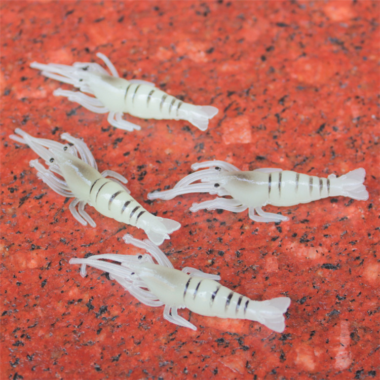 Фабричное предложение деликатных креветок с крючком и ароматом/ароматизированные мягкие креветки фальшивые креветки Люя мягкая приманка/приманка Люя 4 см