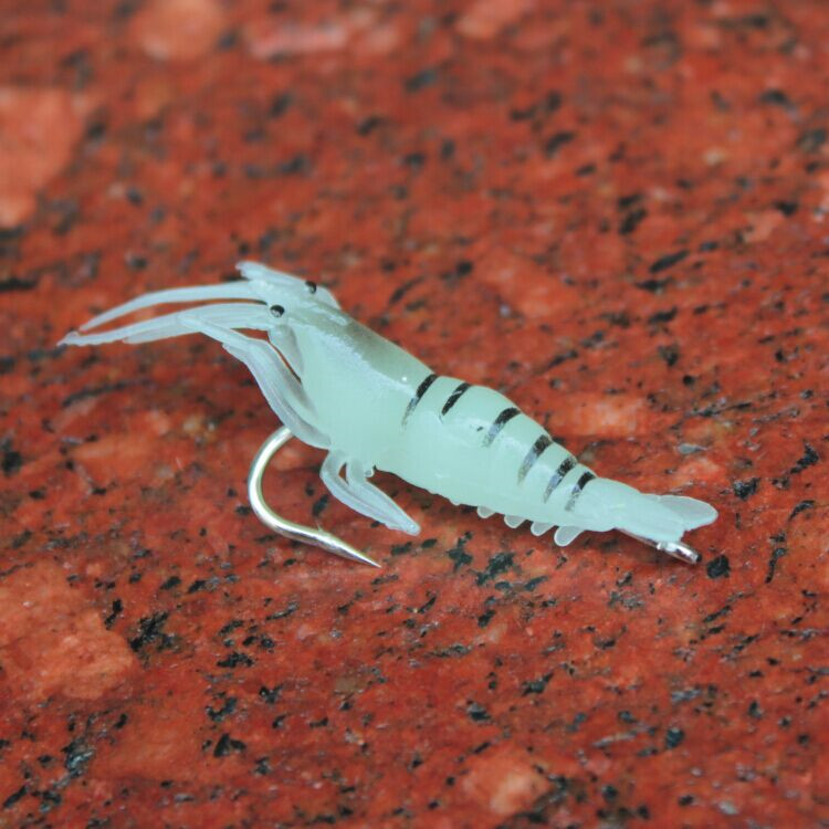 Factory supply delicate shrimp with hook and flavor/flavored soft shrimp fake shrimp Luya Soft Bait/Luya bait 4cm
