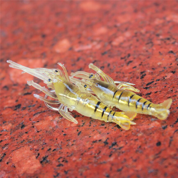 Factory supply delicate shrimp with hook and flavor/flavored soft shrimp fake shrimp Luya Soft Bait/Luya bait 4cm