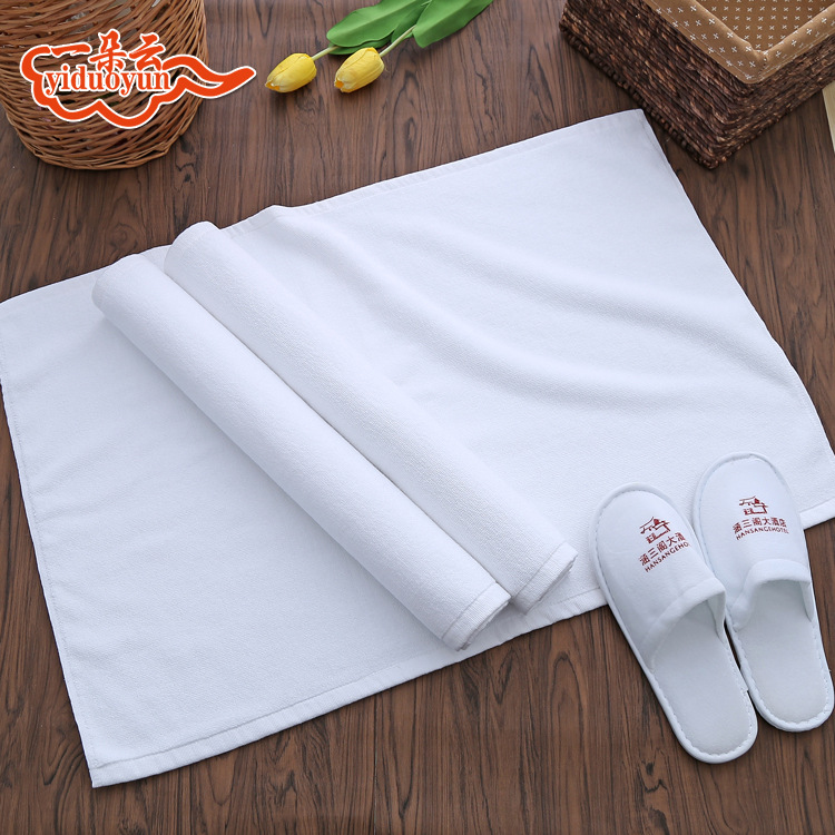 Отельное хлопковое полотенце, утолщенное, нескользящее, коврик для ног, оптовая продажа, вышитый логотип