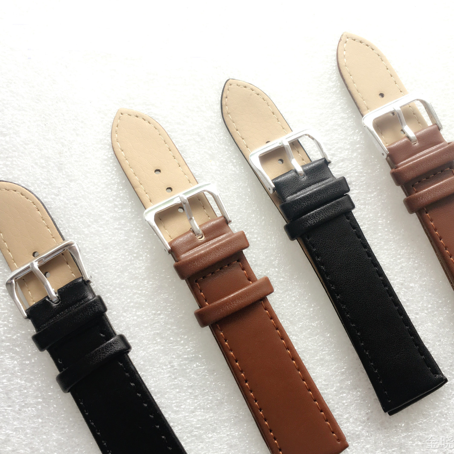 Imitation Leather Watch Strap, Flat Plain Leather Watch Strap, Wholesale Watch Strap Accessories, Universal Watch Strap Direct Supply