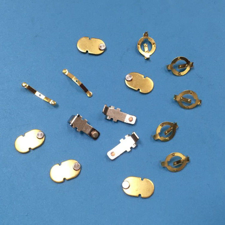 Контактный переключатель медная пружина соединительная деталь серебряный контакт проводящий медный элемент разъем аппаратная заклепка контактная деталь патч терминал