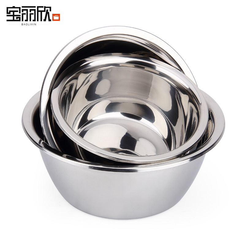 Прямая поставка утолщенных мисок из нержавеющей стали, не магнитные, для выпечки, оптовая продажа
