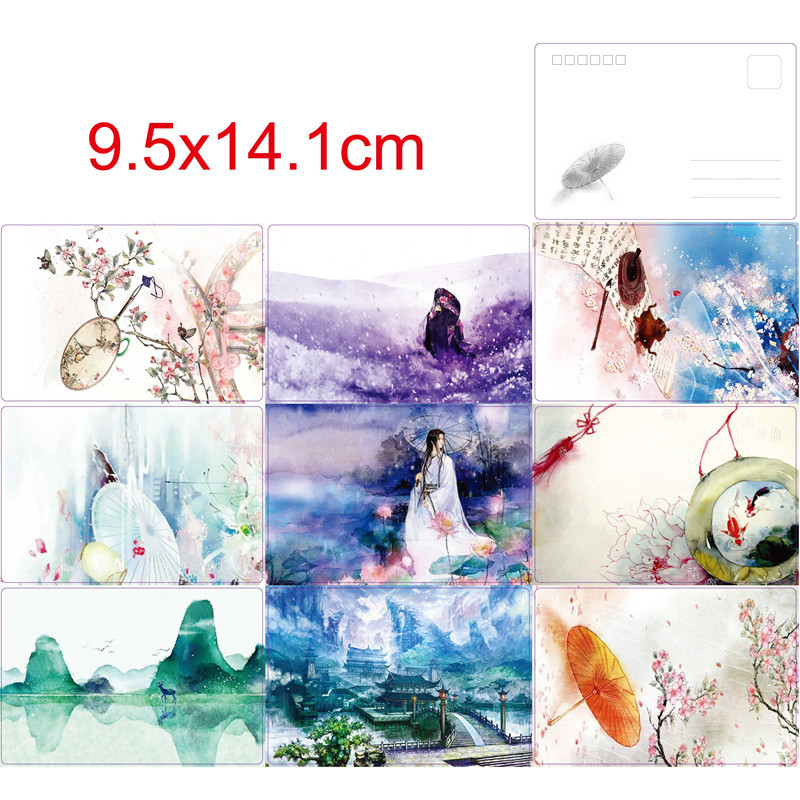 Factory postcard wholesale creative retro European and American tower landscape card business campus gift card