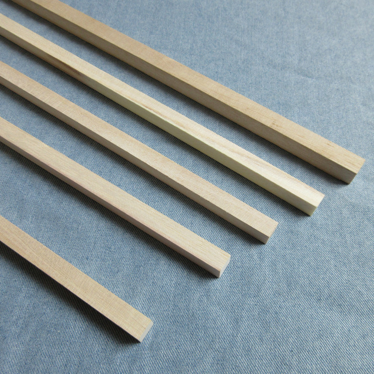 Tung wood strip flat wood strip tung wood square DIY handmade building model material DIY wood chip handmade wood strip model Wood strip