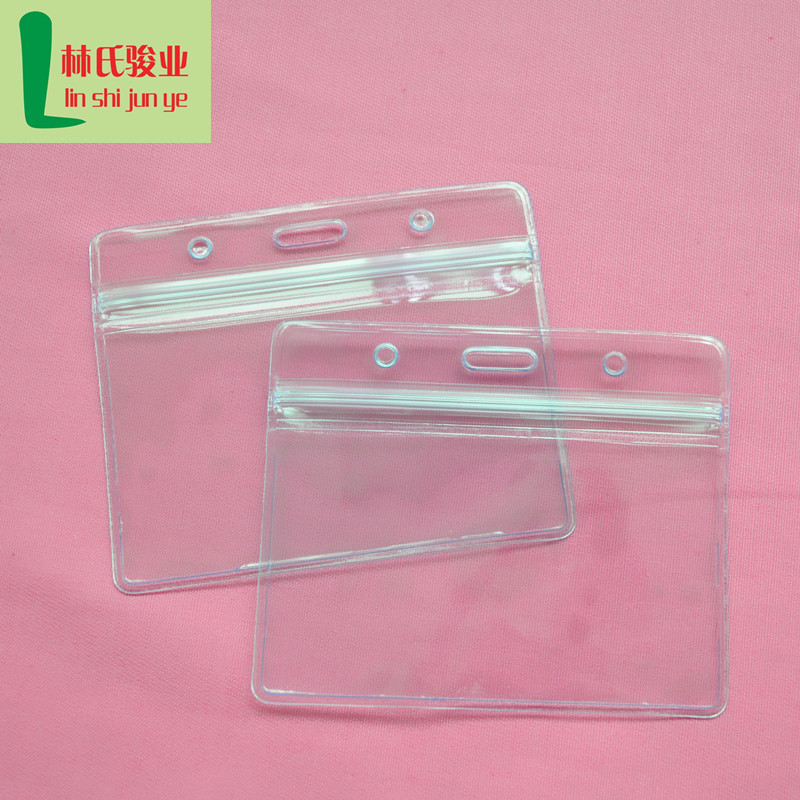Direct Sale Pvc Card Holder for Exhibition Badges, Horizontal and Vertical Styles, Regular Brand Holder, Student School Card Holder, Badge Holder with Sealing Buckle