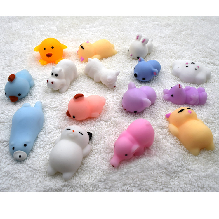 Novelty soft glue hot sale creative toys small animal cute pet seal Jun small tuanzi whole person vent decompression pinch music